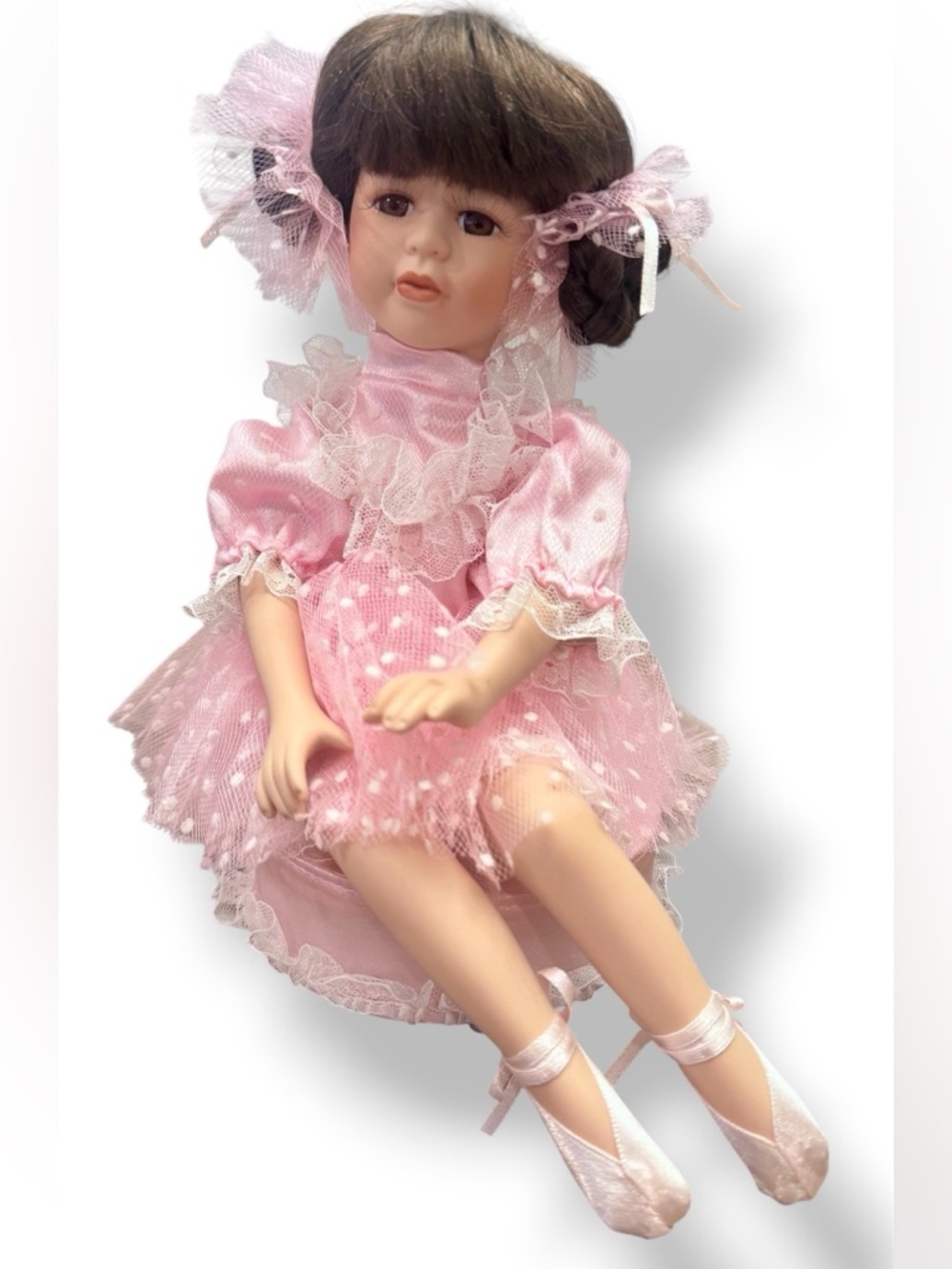 Seymour Mann Connoisseur Collection Ballerina in Pink Sitting Upon Music Box